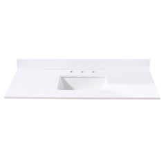 Altair Andalo 49. in Engineered Stone Vanity Top in Snow White with White Sink