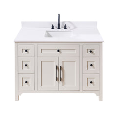 Altair Andalo 49. in Engineered Stone Vanity Top in Snow White with White Sink