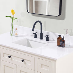 Altair Andalo 49. in Engineered Stone Vanity Top in Snow White with White Sink