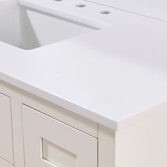Altair Andalo 49. in Engineered Stone Vanity Top in Snow White with White Sink