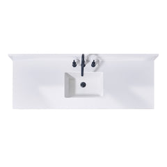 Altair Andalo 61. in Engineered Stone Vanity Top in Snow White with Single White Sink
