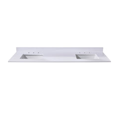 Altair Andalo 73. in Engineered Stone Vanity Top in Snow White with White Sink