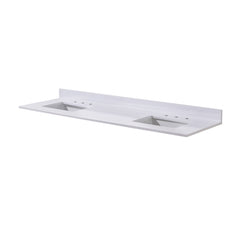 Altair Andalo 73. in Engineered Stone Vanity Top in Snow White with White Sink
