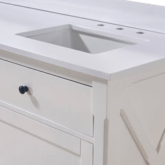 Altair Andalo 73. in Engineered Stone Vanity Top in Snow White with White Sink