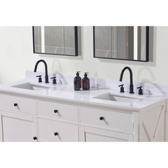 Altair Andalo 73. in Engineered Stone Vanity Top in Snow White with White Sink