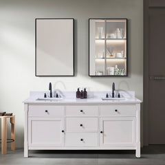 Altair Andalo 73. in Engineered Stone Vanity Top in Snow White with White Sink