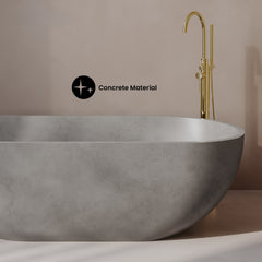Swiss Madison Claire 60" Freestanding Concrete Bathtub, Drain Included - SM-FB1901