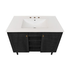 Swiss Madison Bron 36" Freestanding Bathroom Vanity with 3-Hole Widespread Sink Top - SM-BV6202