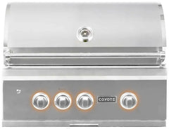 Coyote S-Series 30" Built-In Grill with 2 Infinity Burners™, RapidSear™ Infrared Burner, 700 sq. in. Cooking Surface, Rotisserie, and Smoker Box - C2SL30
