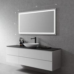 Altair Genova 60" Rectangle Frameless Modern Bathroom/Vanity LED Lighted Wall Mirror