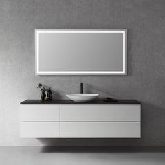 Altair Genova 60" Rectangle Frameless Modern Bathroom/Vanity LED Lighted Wall Mirror