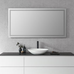 Altair Genova 60" Rectangle Frameless Modern Bathroom/Vanity LED Lighted Wall Mirror