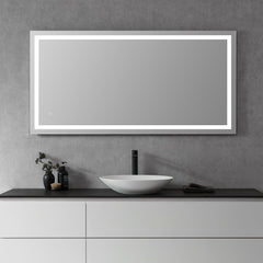 Altair Genova 60" Rectangle Frameless Modern Bathroom/Vanity LED Lighted Wall Mirror