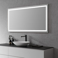 Altair Genova 60" Rectangle Frameless Modern Bathroom/Vanity LED Lighted Wall Mirror
