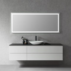 Altair Genova 72" Rectangle Frameless Modern Bathroom/Vanity LED Lighted Wall Mirror