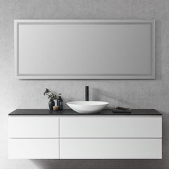 Altair Genova 72" Rectangle Frameless Modern Bathroom/Vanity LED Lighted Wall Mirror