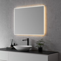 Altair Cassano Rectangle 40" Frameless Modern Bathroom/Vanity LED Lighted Wall Mirror