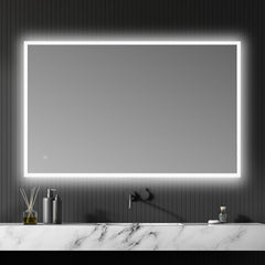 Altair Cassano Rectangle 48" Frameless Modern Bathroom/Vanity LED Lighted Wall Mirror