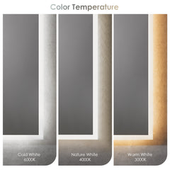 Altair Cassano Rectangle 48" Frameless Modern Bathroom/Vanity LED Lighted Wall Mirror