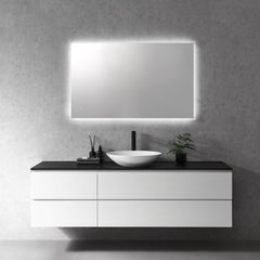 Altair Cassano Rectangle 48" Frameless Modern Bathroom/Vanity LED Lighted Wall Mirror