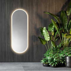 Altair Borgo Oval_x000D_ 60" Frameless Modern Bathroom/Vanity LED Lighted Wall Mirror