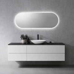 Altair Borgo Oval_x000D_ 60" Frameless Modern Bathroom/Vanity LED Lighted Wall Mirror