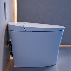 Swiss Madison Viro V20 Smart Toilet 12” Rough-in ADA Height in Glossy White with Foam Shield, Integrated Tank, Auto Open/Close, Foot Sensor - SM-ST9502GW
