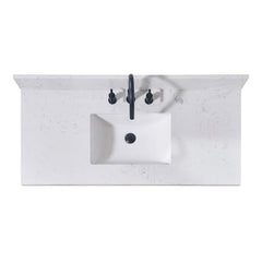 Altair Oderzo 49. in Engineered Stone Vanity Top in Aosta White with White Sink