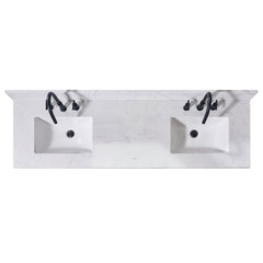 Altair Oderzo 73. in Engineered Stone Vanity Top in Aosta White with White Sink
