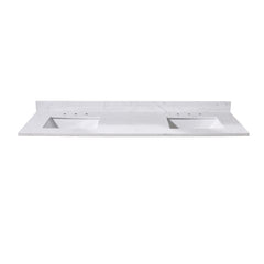 Altair Oderzo 73. in Engineered Stone Vanity Top in Aosta White with White Sink