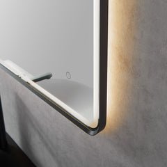 Altair Viaggi Rectangle 48" Framed Modern Bathroom/Vanity LED Lighted Wall Mirror