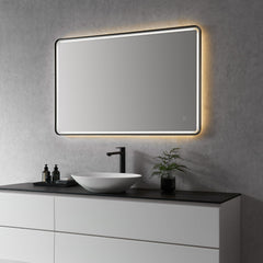 Altair Viaggi Rectangle 48" Framed Modern Bathroom/Vanity LED Lighted Wall Mirror