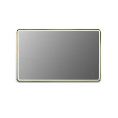 Altair Viaggi Rectangle 48" Framed Modern Bathroom/Vanity LED Lighted Wall Mirror - Brushed Gold