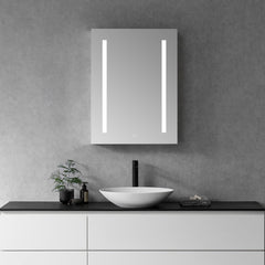 Altair Catola Rectangle 24" Frameless Surface-Mount/Recessed LED Lighted Bathroom Medicine Cabinet