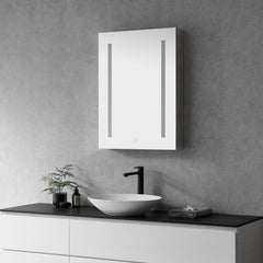 Altair Catola Rectangle 24" Frameless Surface-Mount/Recessed LED Lighted Bathroom Medicine Cabinet