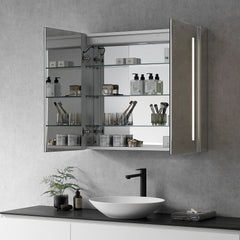 Altair Catola Rectangle 36" Frameless Surface-Mount/Recessed LED Lighted Bathroom Medicine Cabinet