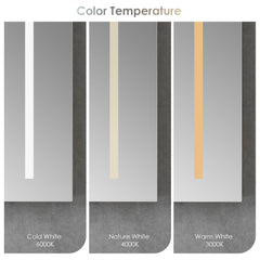 Altair Catola Rectangle 36" Frameless Surface-Mount/Recessed LED Lighted Bathroom Medicine Cabinet