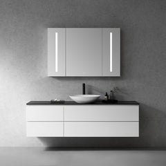 Altair Catola Rectangle 48" Frameless Surface-Mount/Recessed LED Lighted Bathroom Medicine Cabinet