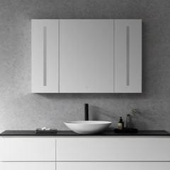 Altair Catola Rectangle 48" Frameless Surface-Mount/Recessed LED Lighted Bathroom Medicine Cabinet