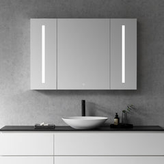 Altair Catola Rectangle 48" Frameless Surface-Mount/Recessed LED Lighted Bathroom Medicine Cabinet