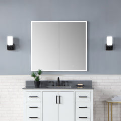 Altair Carsoli Rectangle 36" Frameless Surface-Mount/Recessed LED Lighted Bathroom Medicine Cabinet