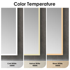 Altair Carsoli Rectangle 48" Frameless Surface-Mount/Recessed LED Lighted Bathroom Medicine Cabinet