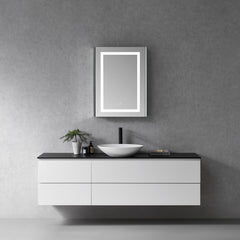 Altair Bojano Rectangle 24" Frameless Surface-Mount/Recessed LED Lighted Bathroom Medicine Cabinet