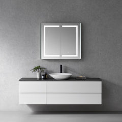 Altair Bojano Rectangle 36" Frameless Surface-Mount/Recessed LED Lighted Bathroom Medicine Cabinet
