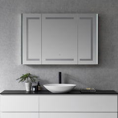 Altair Bojano Rectangle 48" Frameless Surface-Mount/Recessed LED Lighted Bathroom Medicine Cabinet