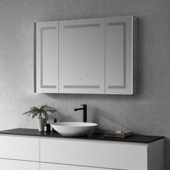 Altair Bojano Rectangle 48" Frameless Surface-Mount/Recessed LED Lighted Bathroom Medicine Cabinet