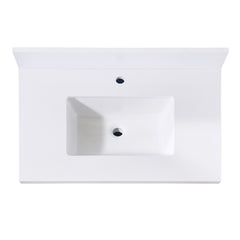 Altair 31. in Engineered Stone Vanity Top in Snow White with White Sink