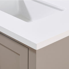 Altair 31. in Engineered Stone Vanity Top in Snow White with White Sink