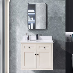 Altair Caorle 37. in Engineered Stone Vanity Top in Snow White with White Sink