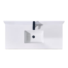 Altair Caorle 49. in Engineered Stone Vanity Top in Snow White with White Sink